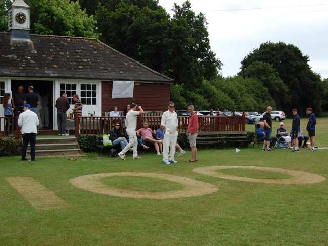 Image of Lingering outside the pavillion