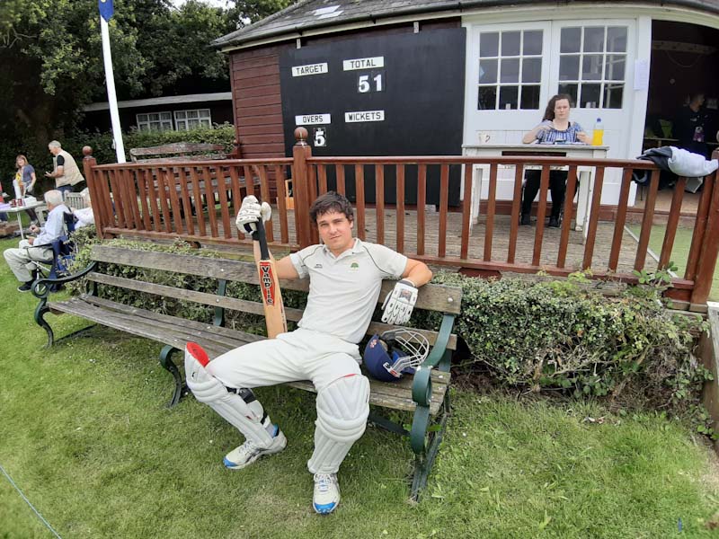 Crowhurst cricket club photo of Centenary celebrations 7th July 2019. Aerial phot of the pitch