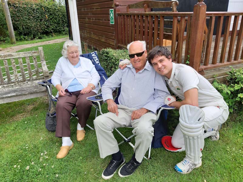 Crowhurst cricket club photo of Centenary celebrations 7th July 2019. Aerial phot of the pitch