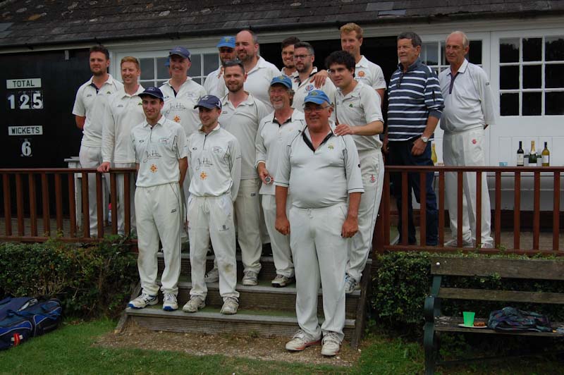 Crowhurst cricket club photo of Centenary celebrations 7th July 2019. Aerial phot of the pitch