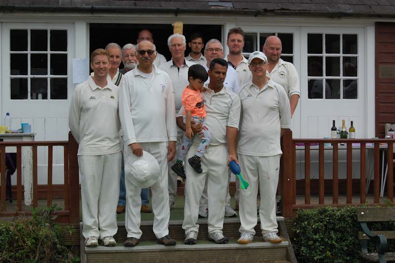 Crowhurst cricket club photo of Centenary celebrations 7th July 2019. Aerial phot of the pitch