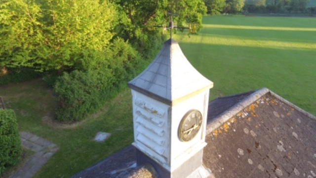 Crowhurst cricket club photo Pavillion clock 2018