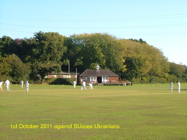 Crowhurst cricket club photo against Sussex Ukranians 1st Oct 2011