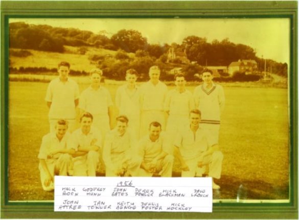 Crowhurst cricket club historical photo date July 1956